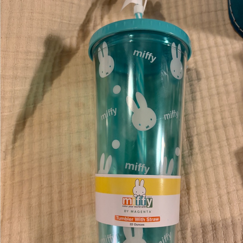 Miffy Blue Tumbler with Straw
